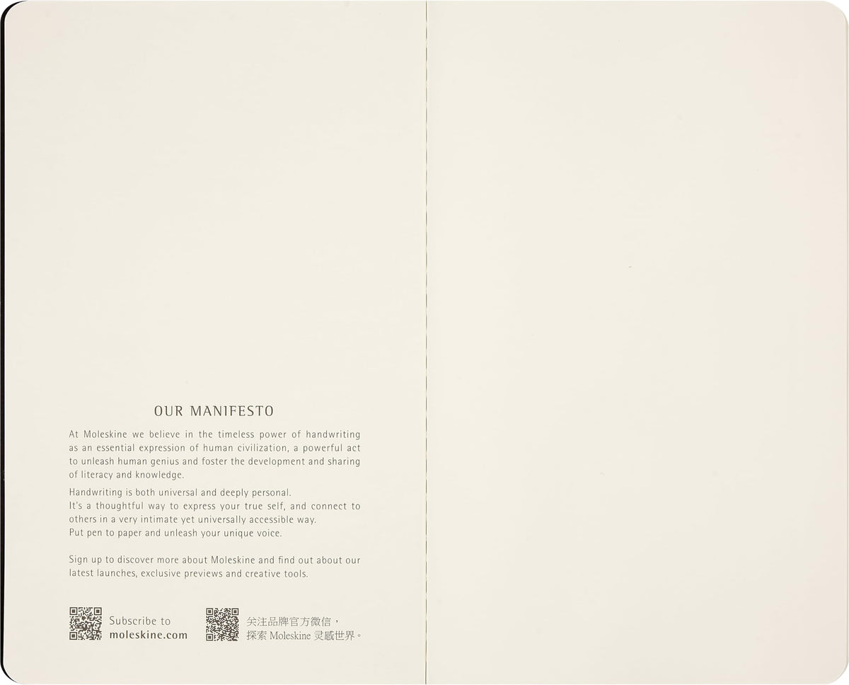 Moleskine NASA Cahier ivory paper for smooth writing experience.