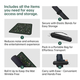 Molovsiny Mahjong Mat protects tables while reducing tile noise during play