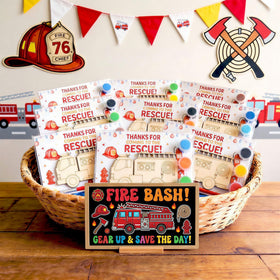 Moltby Fire Truck party favors packaging, tidy handouts for guests