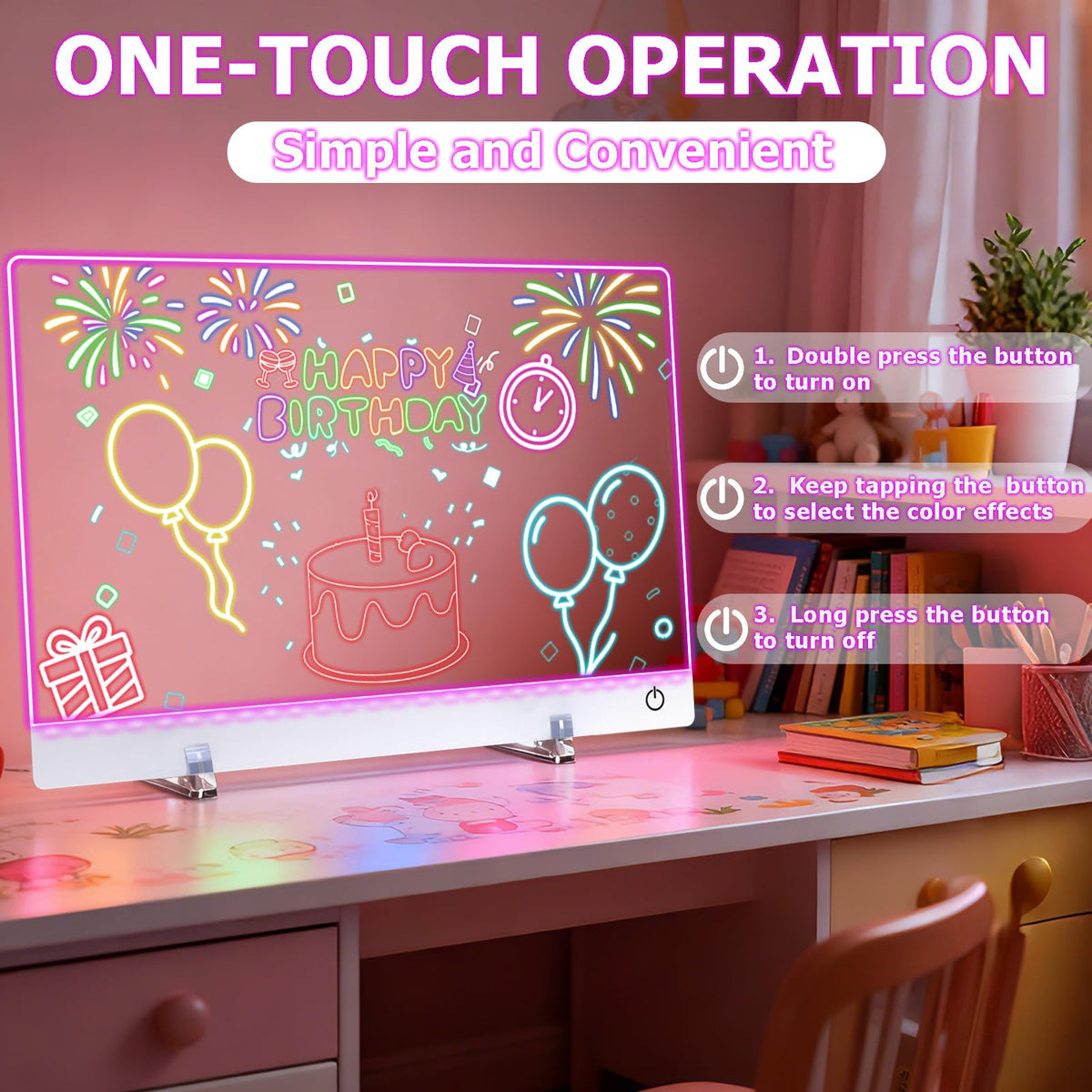 Molufeibe acrylic panel offers smooth writing and gentle diffusion.