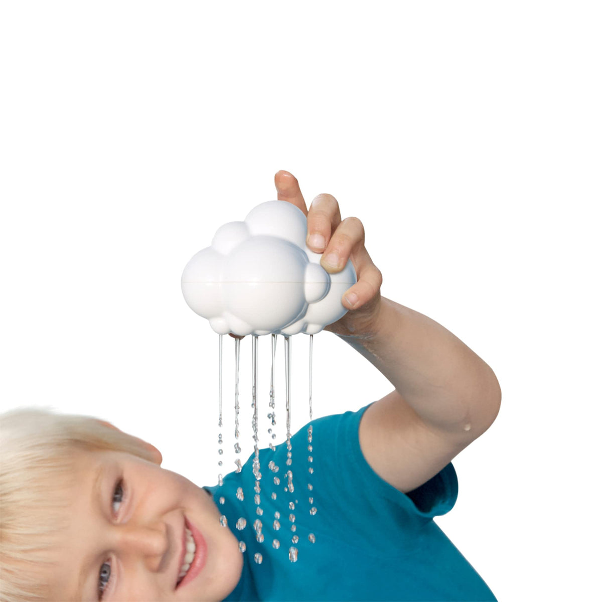 MOLUK Plui Rain Cloud releases rainfall when lifted for gentle sensory play.