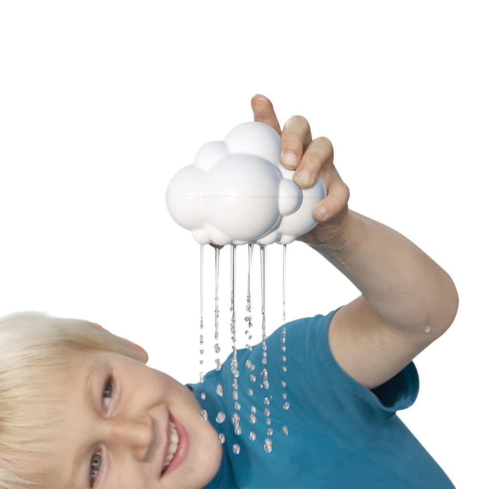 MOLUK Plui Rain Cloud top-hole interaction encourages curiosity during water play.
