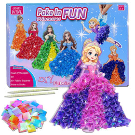 momandmyaboys poke-in-princess-art-foam inspires imaginative play with colorful gowns