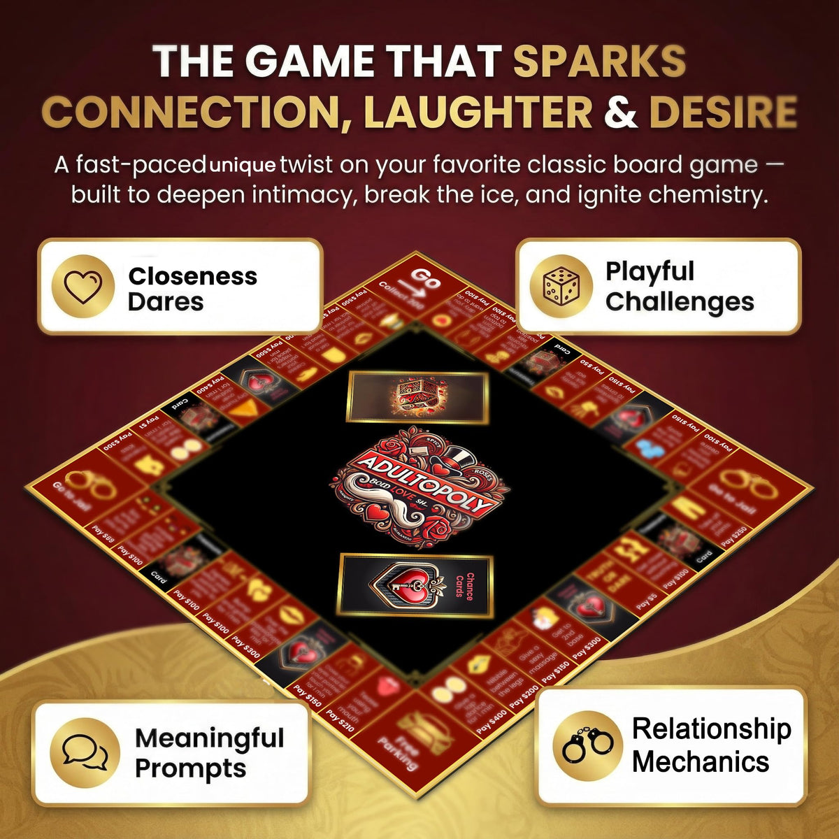 Momentum Boards Adultopoly gift box image, beautiful packaging suitable as a thoughtful gift.