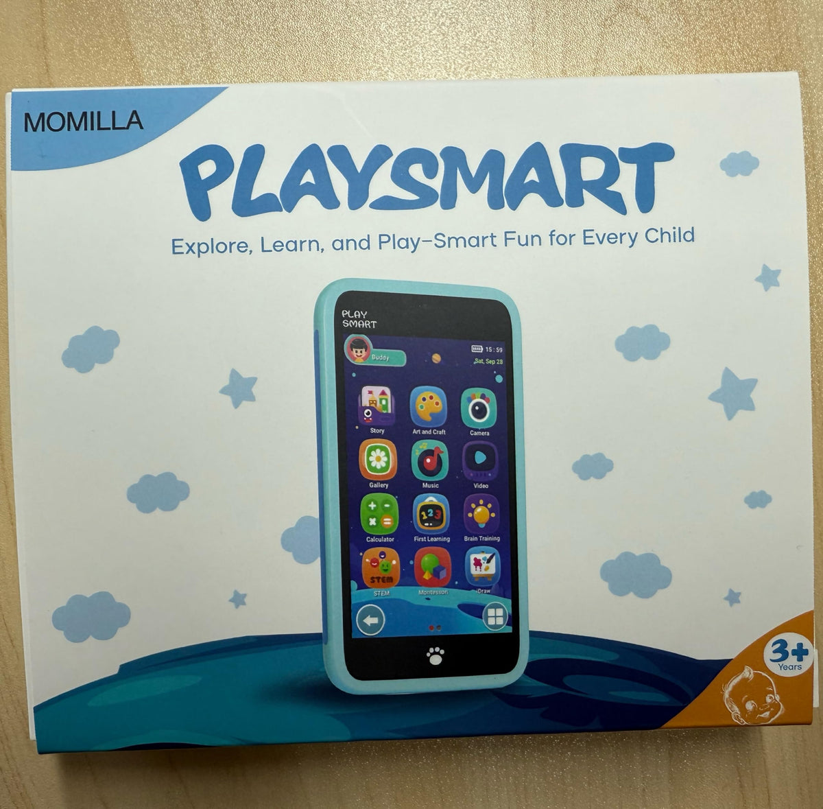MOMILLA Kids Smart Phone 1500mAh battery lasts longer between charges.