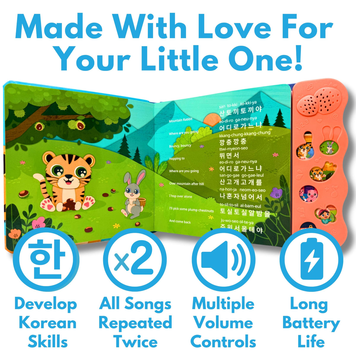 Momo Learns Korean Volume 1 buttons and speaker enable interactive play