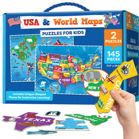 Momo Nashi world map puzzle 145 pieces for geography exploration and hands-on learning