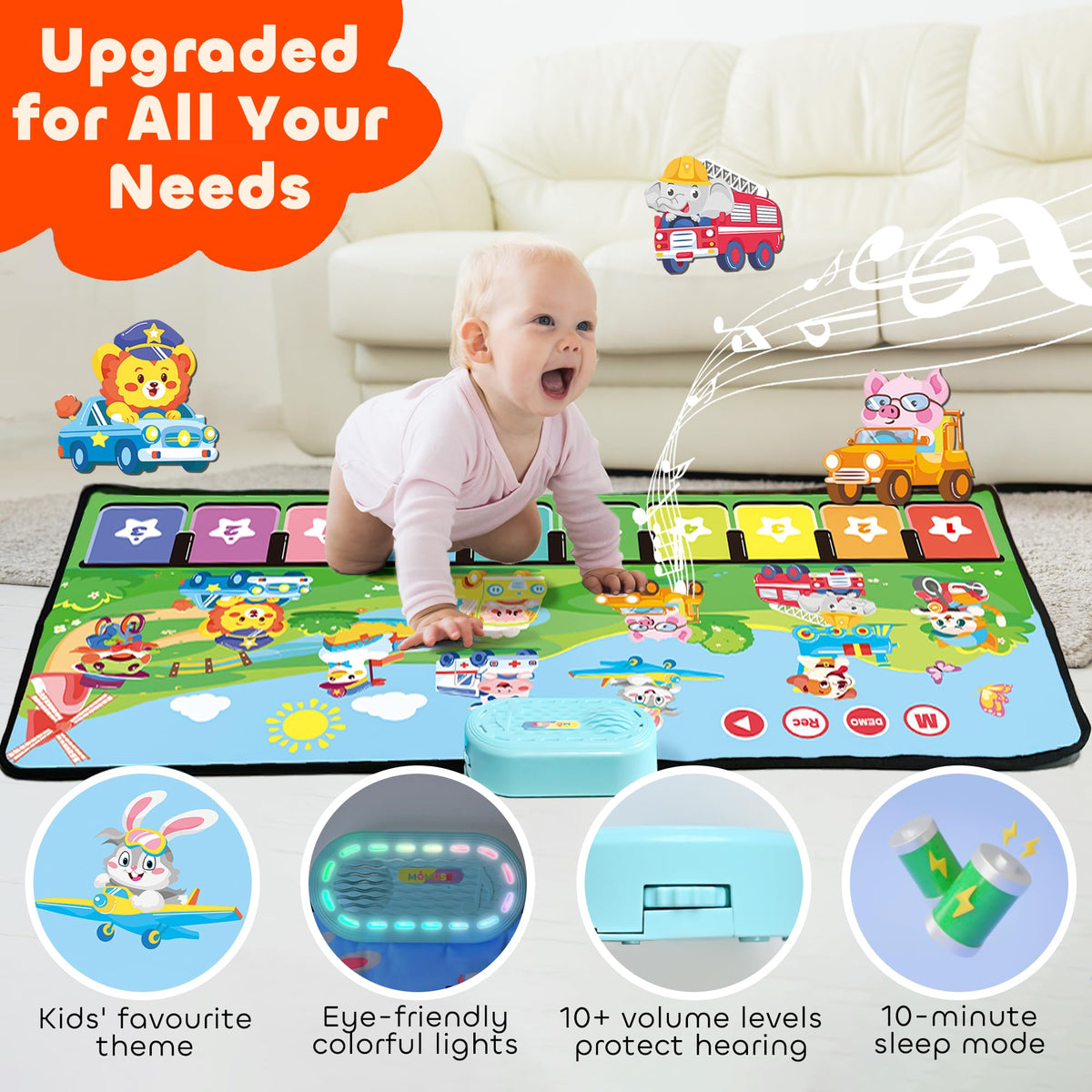 MOMUSE control box with bright LED lights enhances guided play sessions.