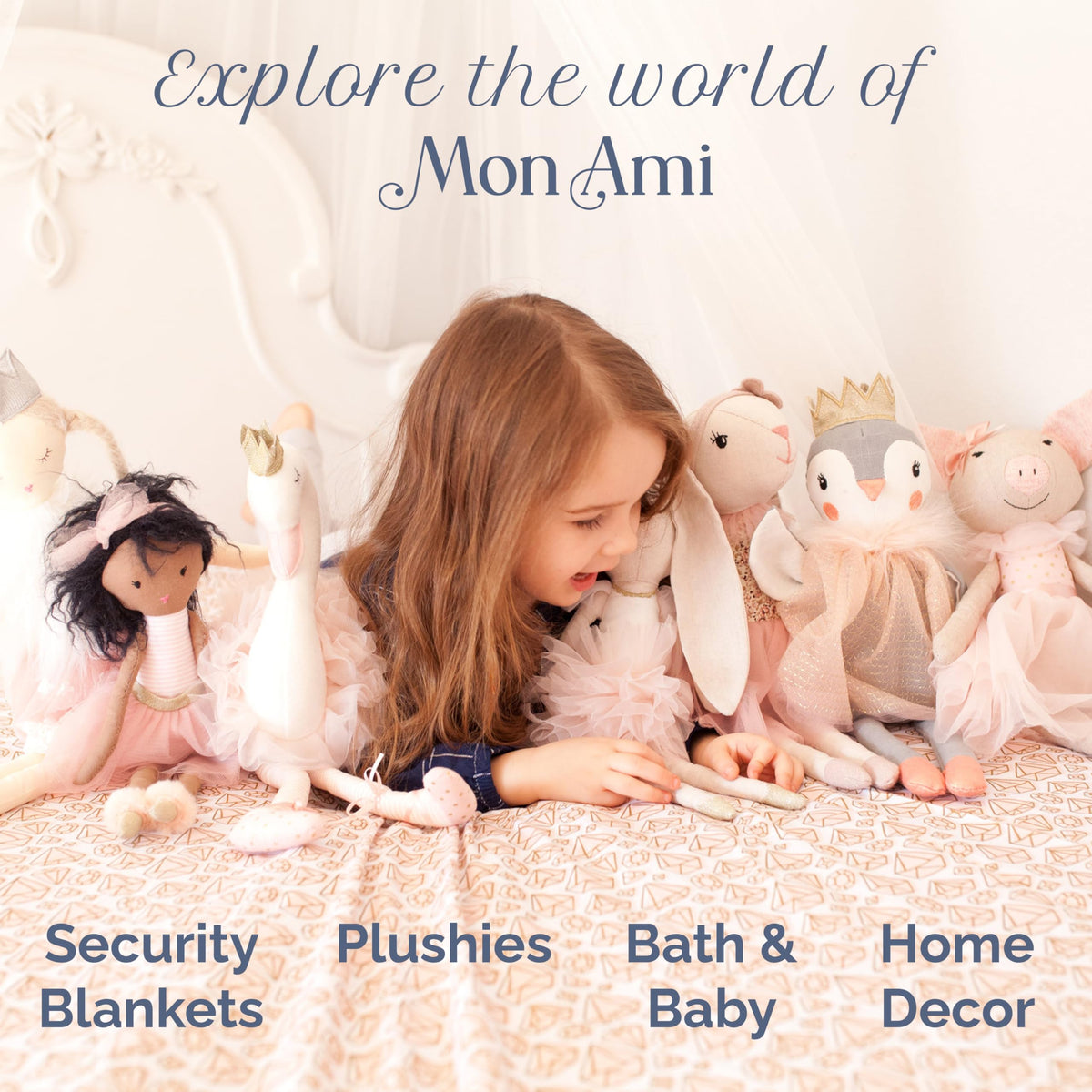 MON AMI 13-Inch Bunny — ideal cuddle size with easy spot-clean care.