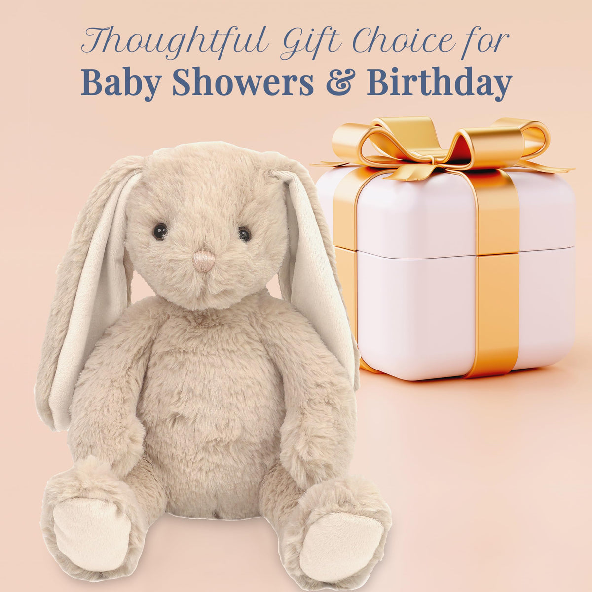 MON AMI Buffy the Bunny 14-inch plush in a nursery, perfect décor accent.