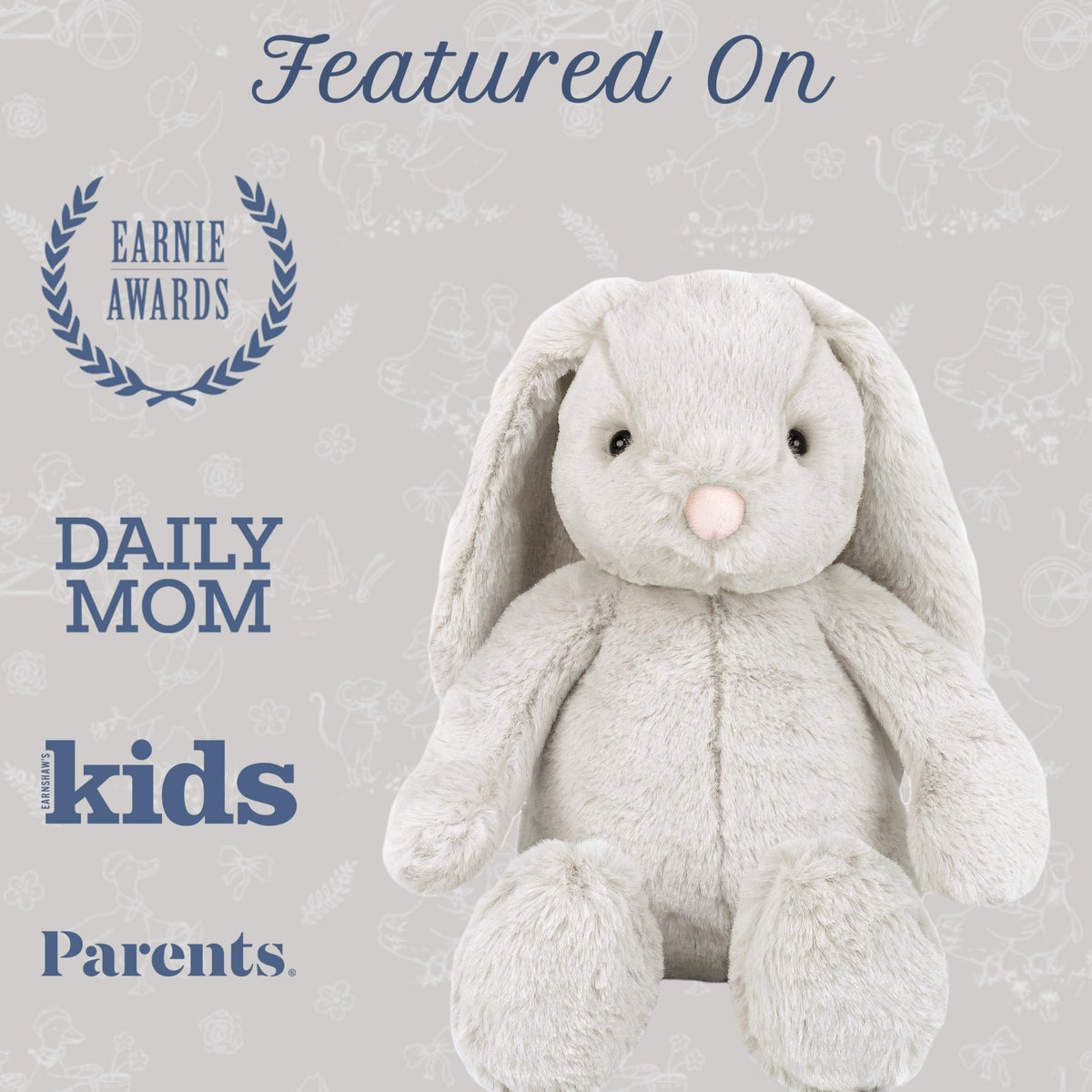 MON AMI Nursery Decor Bunny — versatile decor piece that doubles as a cozy cuddle buddy.