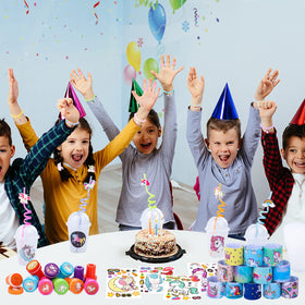 Moncinday unicorn hair rings sparkle on kids' looks.