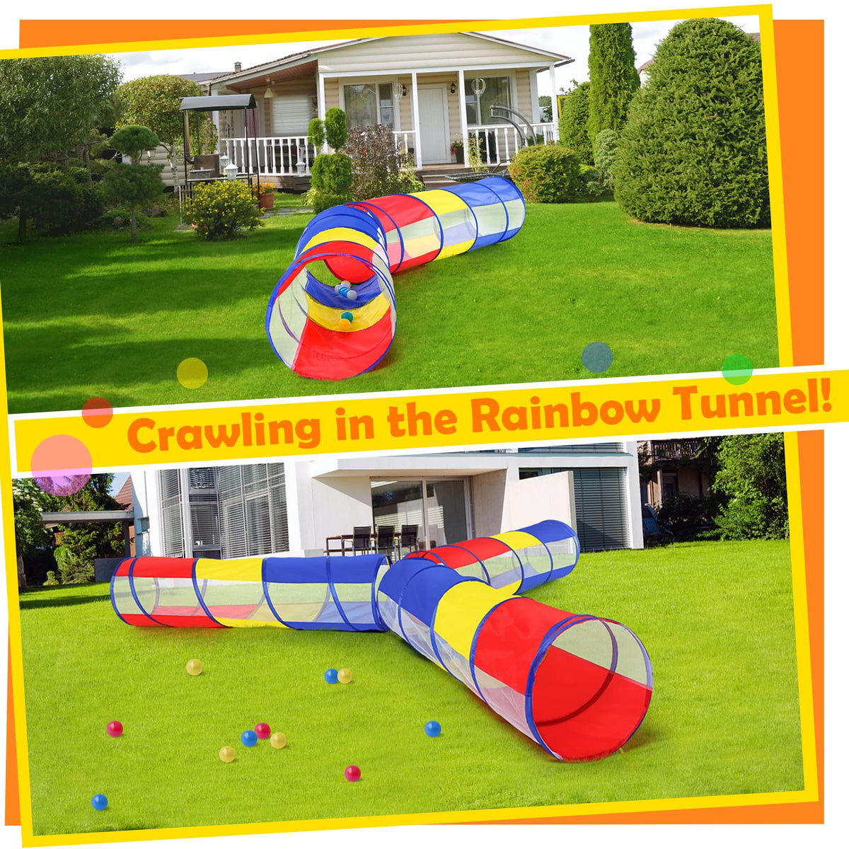 Moncoland gift-ready tunnel for boys and girls' play