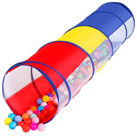 Moncoland kids play tunnel with colorful mesh for safe exploration