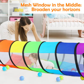 Moncoland Kids Play Tunnel Pets Friendly: suitable for cats and dogs to join safe play.