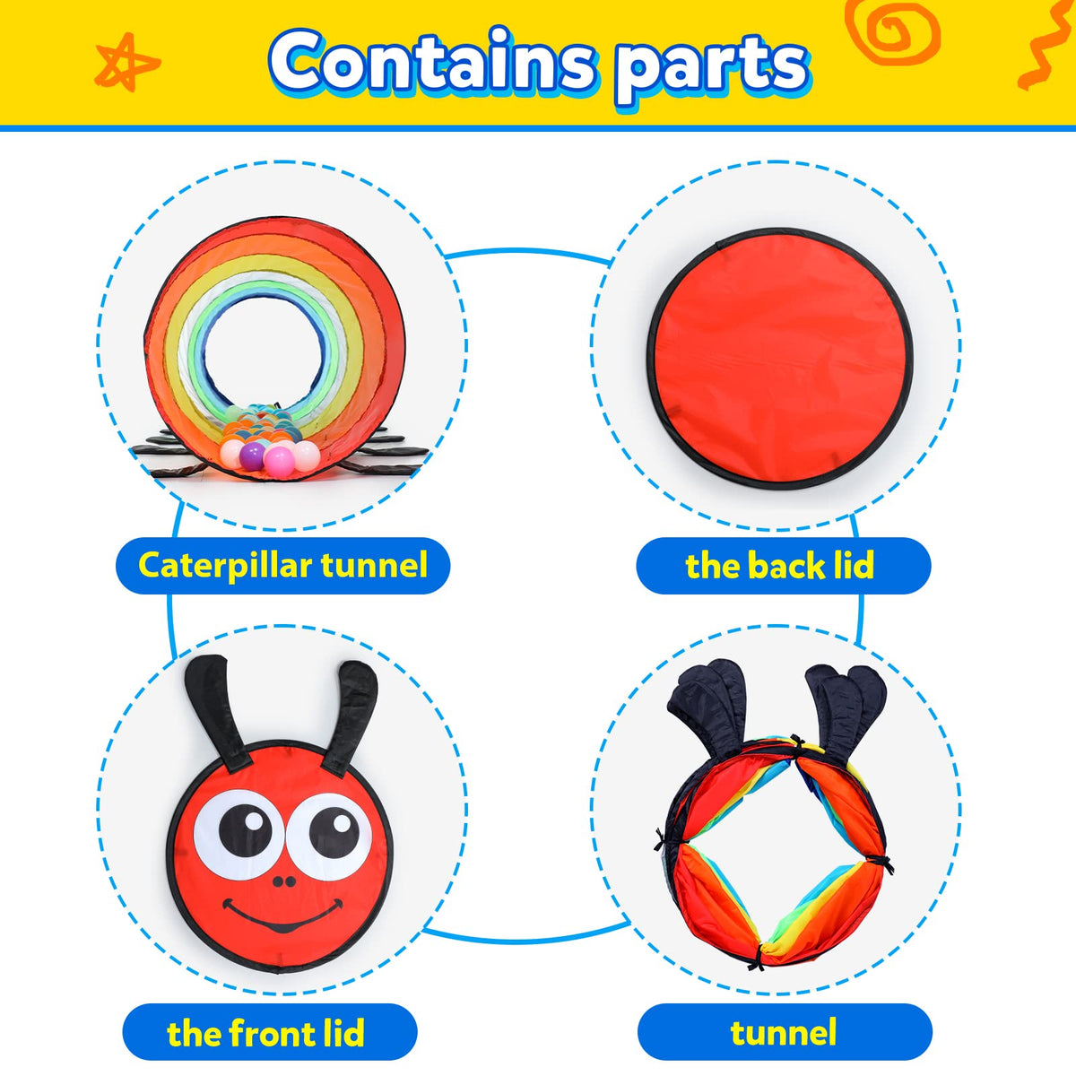 Moncoland sturdy steel-spring frame enhances durability during play.