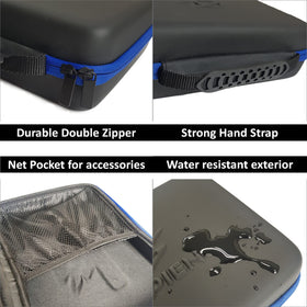 MONGPIENS Battling Tops Case foam-slot detail prevents tops from colliding in transit.