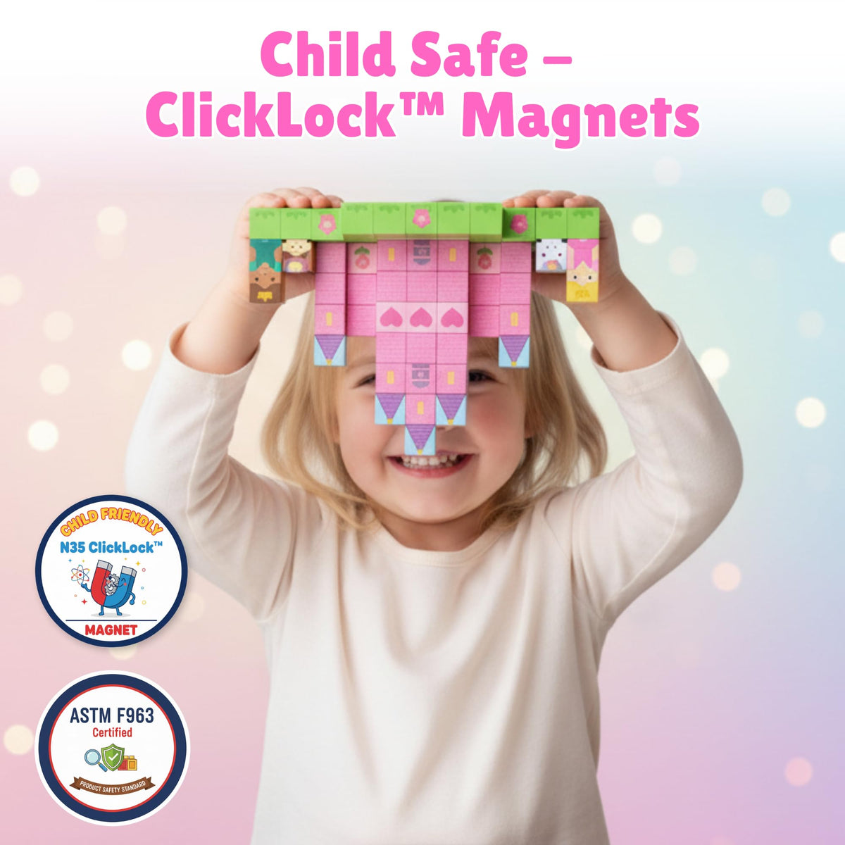 MonkeyTots Unicorn themed pink cubes inspire storytelling during car rides