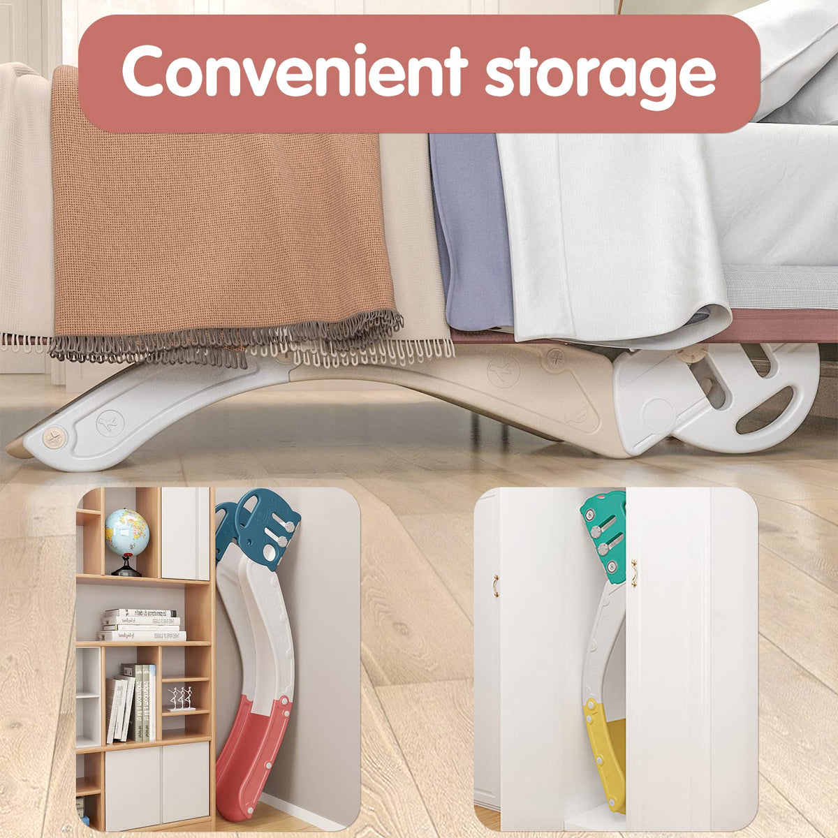 Monleelnom couch slide is compact and disassemblable for easy storage.