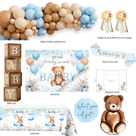 Monnberry bear baby shower 4-piece boxes for stylish gift display.