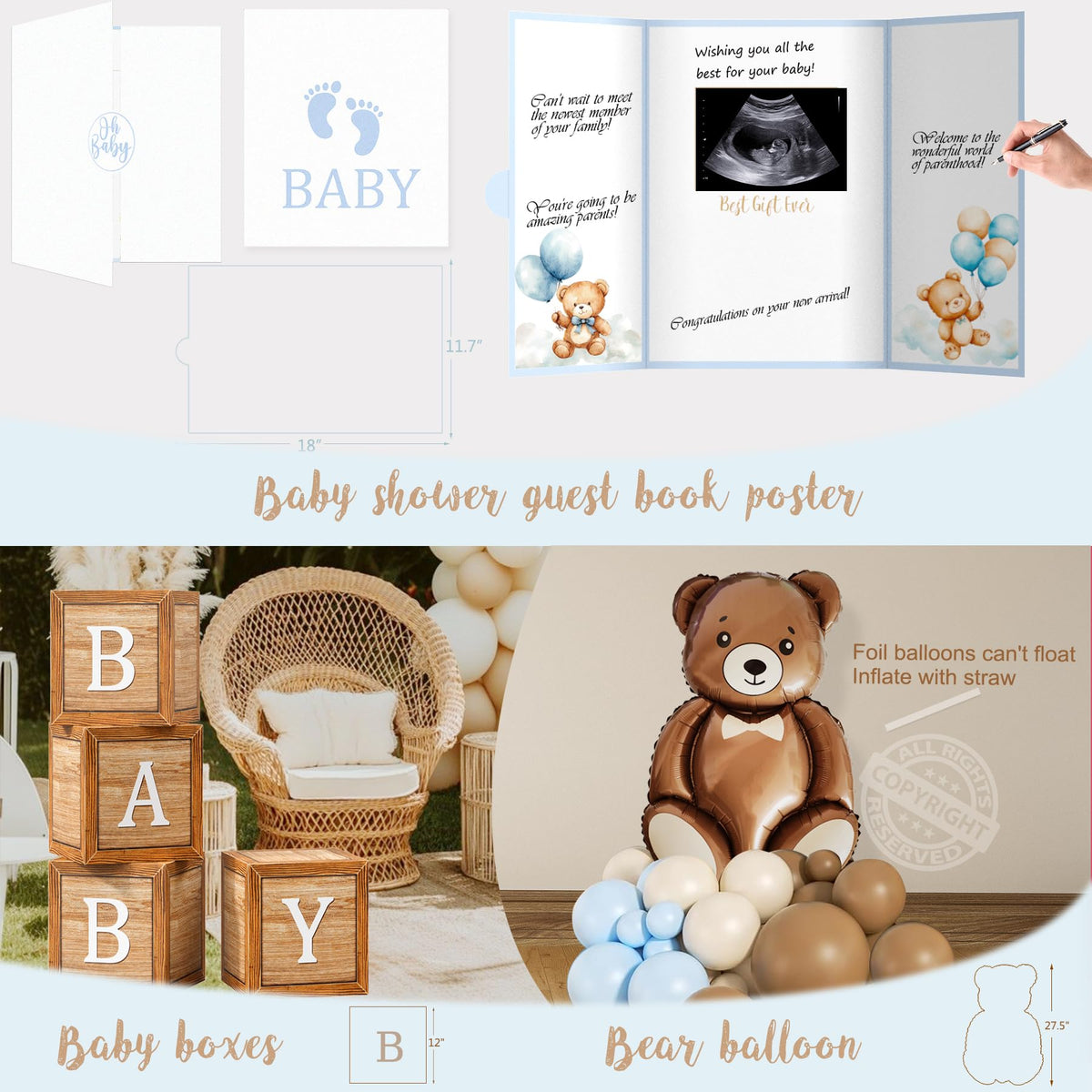 Monnberry bear tablecloth ties the theme together for coordinated decor.
