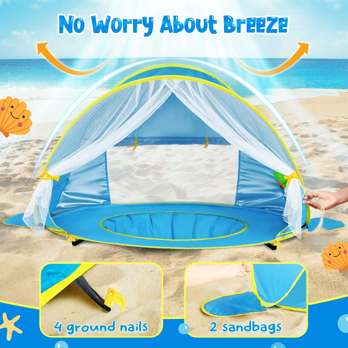 Monobeach ventilated design keeps little one comfortable.