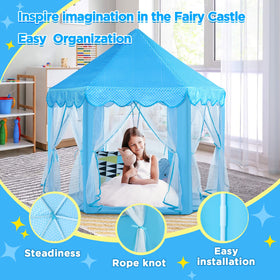Monobeach Princess Castle Playhouse poles and connectors—easy setup for quick playtime.