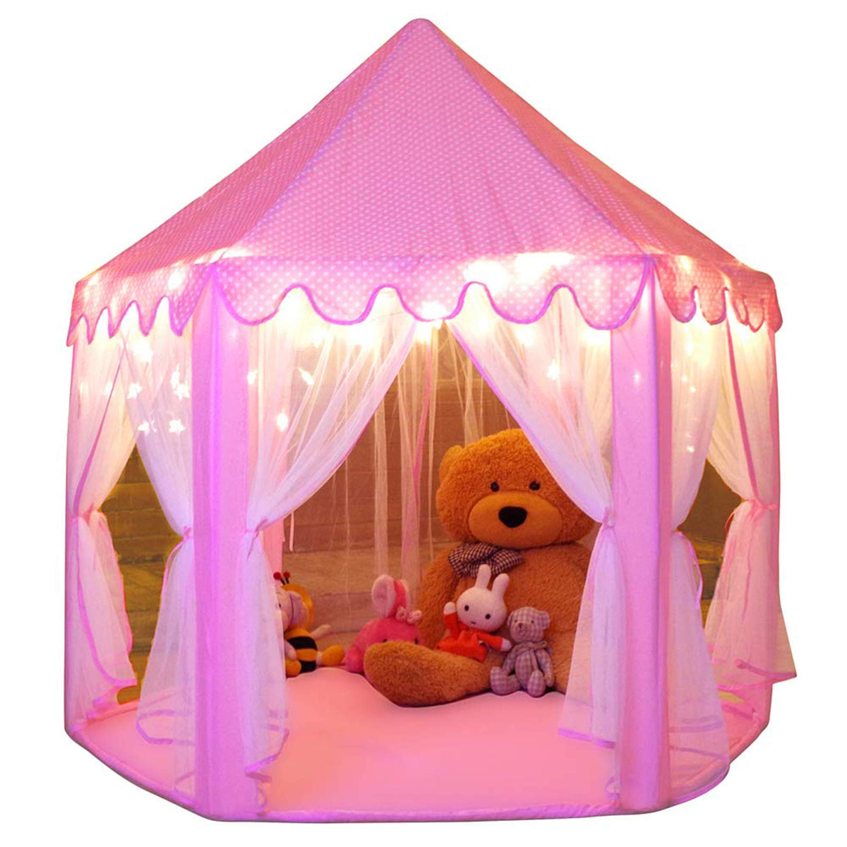 Monobeach Princess Tent with castle design for magical indoor play