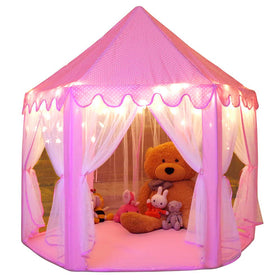 Monobeach Princess Tent with castle design for magical indoor play
