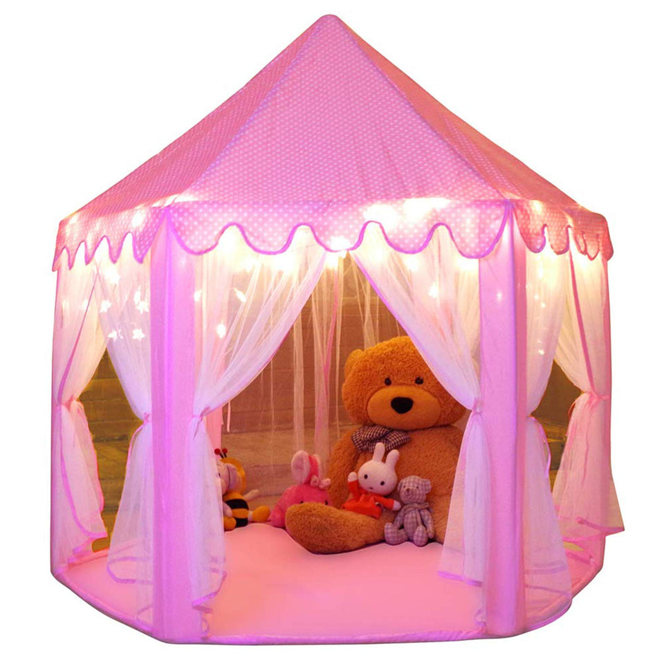 Monobeach Princess Tent with castle design for magical indoor play