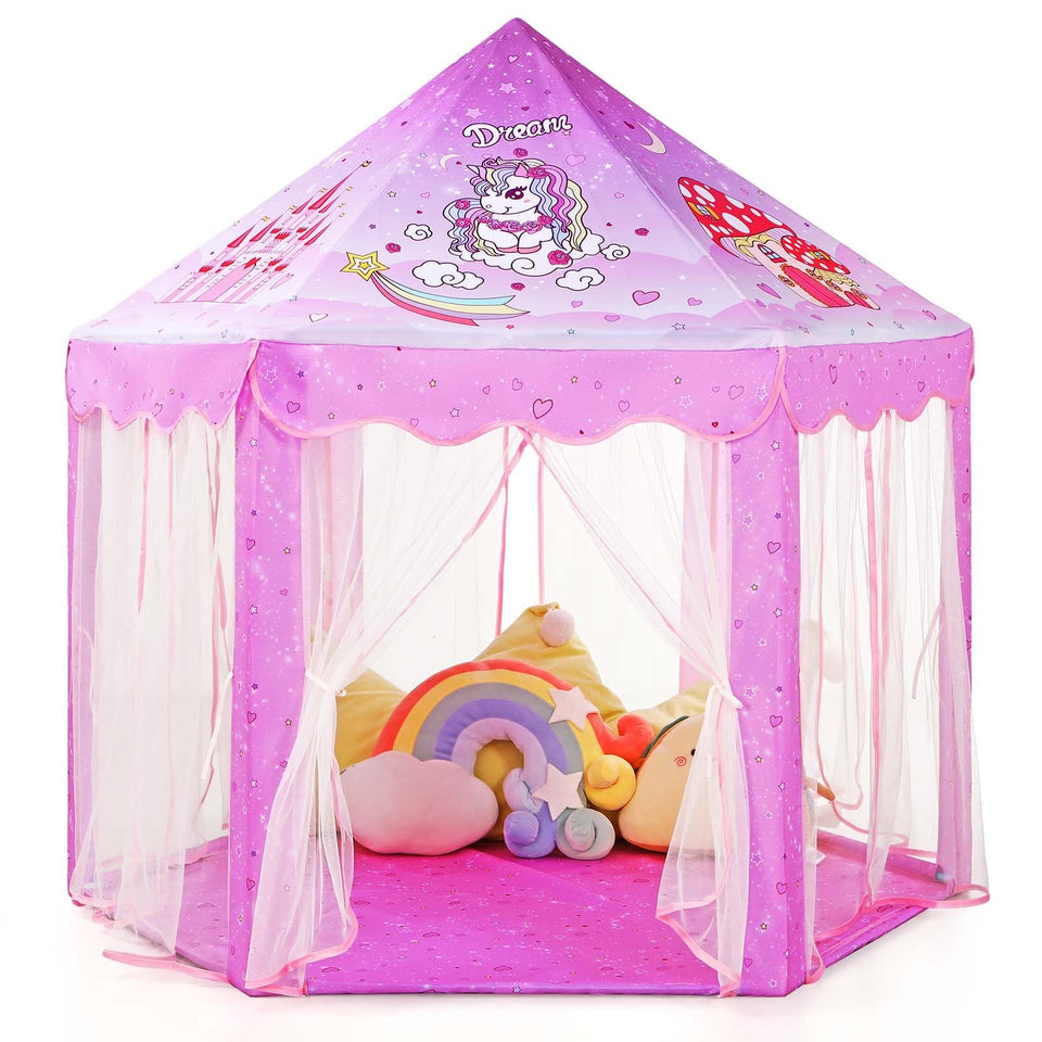 Monobeach Princess Tent castle entry invites imagination and easy setup for playtime adventures.