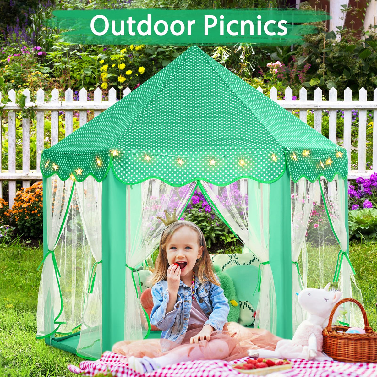 Monobeach Princess Tent polyester fabric cleans easily after adventures
