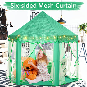 Monobeach Princess Tent star lights create cozy nighttime ambiance