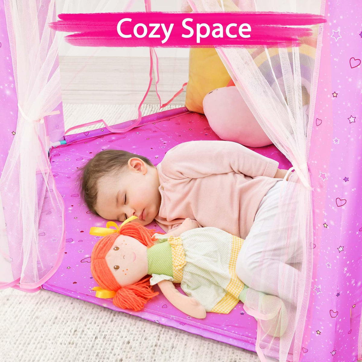 Monobeach Princess Tent poles and connectors ensure quick setup and sturdy privacy.