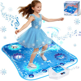 MonoChildoing Bluetooth speaker and dance pad invites family dancing.