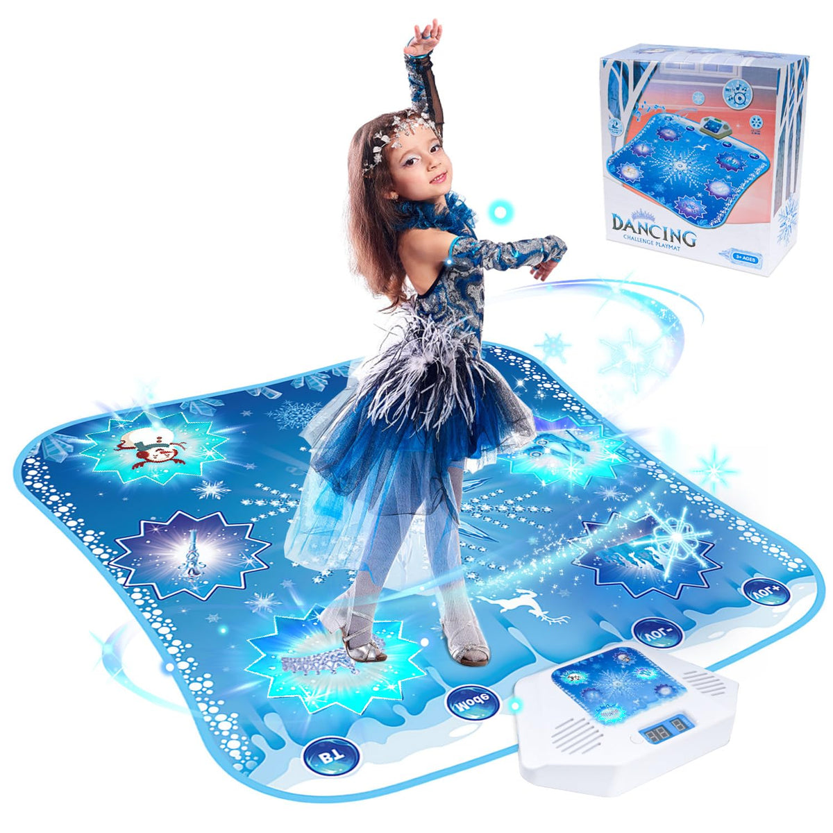 MonoChildoing Frozen dance mat with LED floor lighting for immersive play.