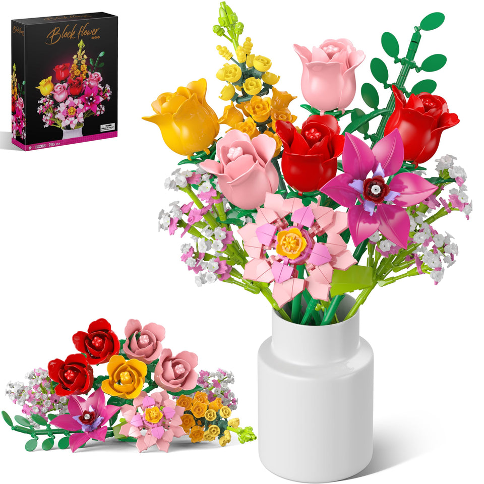 MONOFUN red rose bouquet — lifelike blooms for home décor.