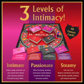 MONOGAMY board game question card prompts honest conversations and playful challenges