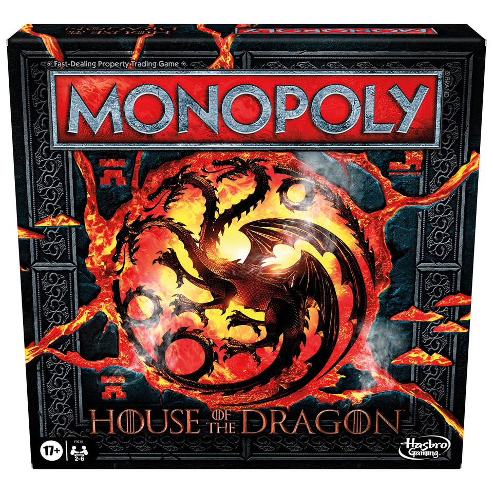 Monopoly House of the Dragon edition box features embossed artwork, ideal gift for fans.