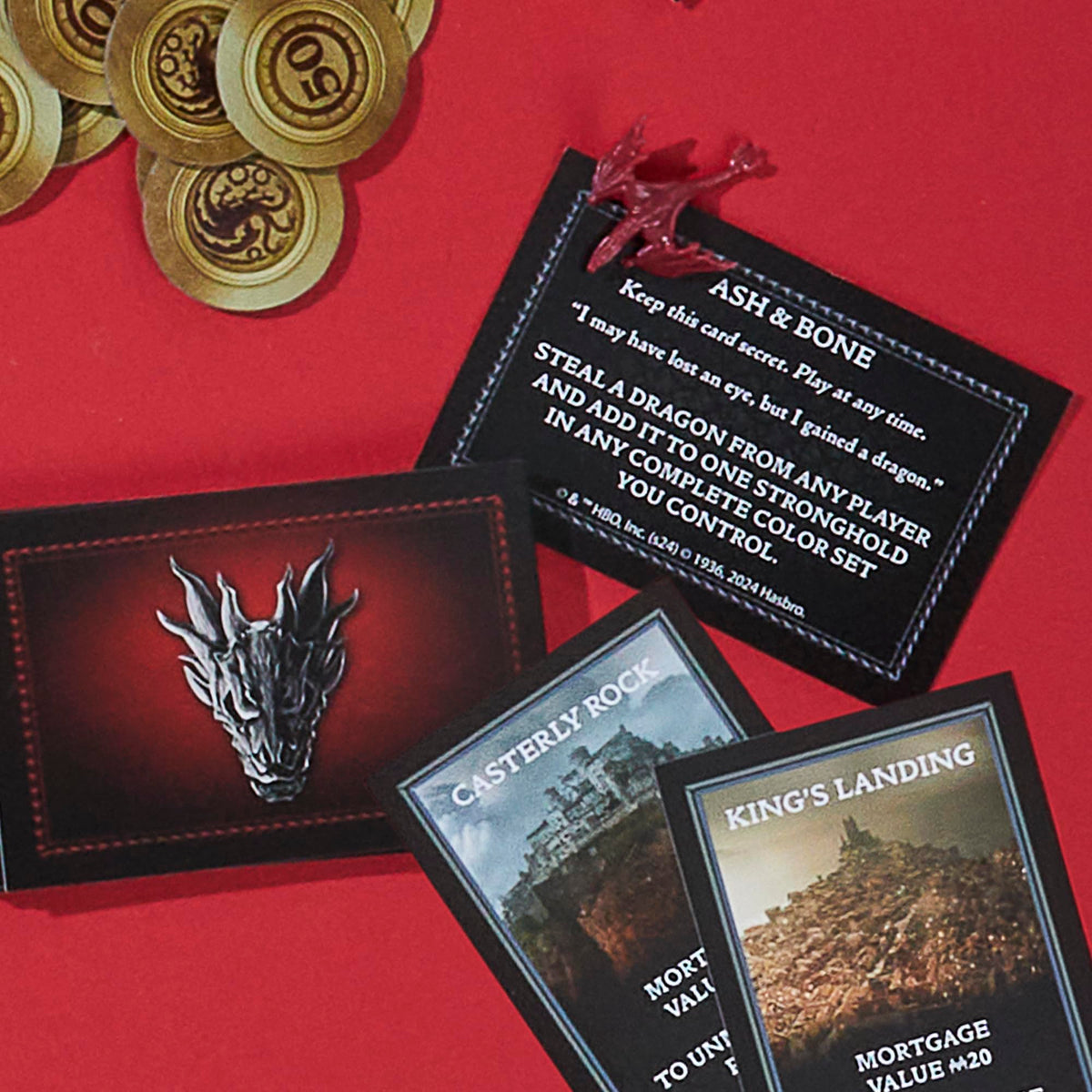 Fire and Blood cards add drama and rewards during play.