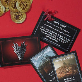Fire and Blood cards add drama and rewards during play.