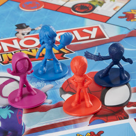 Bright artwork on the box boosts kid appeal for Monopoly Junior.