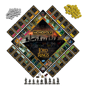 Monopoly Lord of the Rings ring tracker illustrates strategic movement toward Mount Doom.