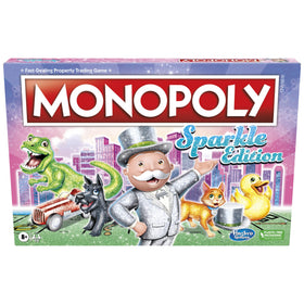 Monopoly Sparkle Edition glitter tokens for a festive family game night.