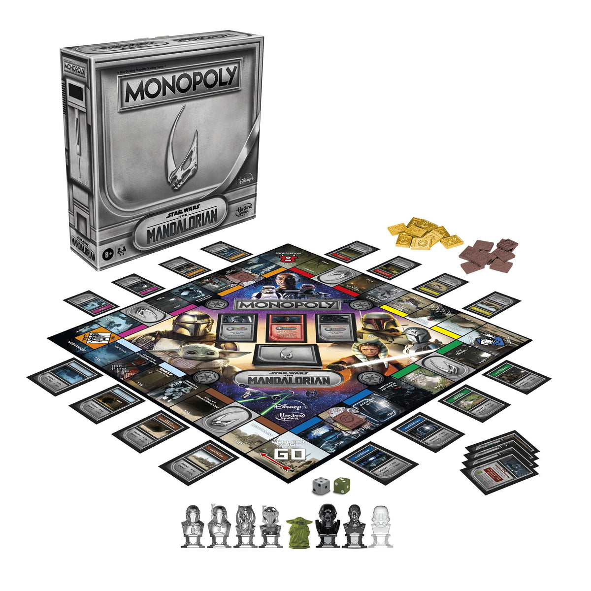 Monopoly Star Wars Mandalorian edition Mandalorian figurine enhances character actions