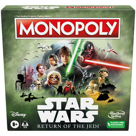 Monopoly Star Wars Return of the Jedi board game cover scene for family night