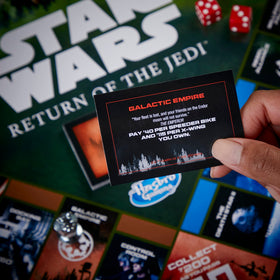 Monopoly Star Wars Return of the Jedi game board map spans Endor and beyond