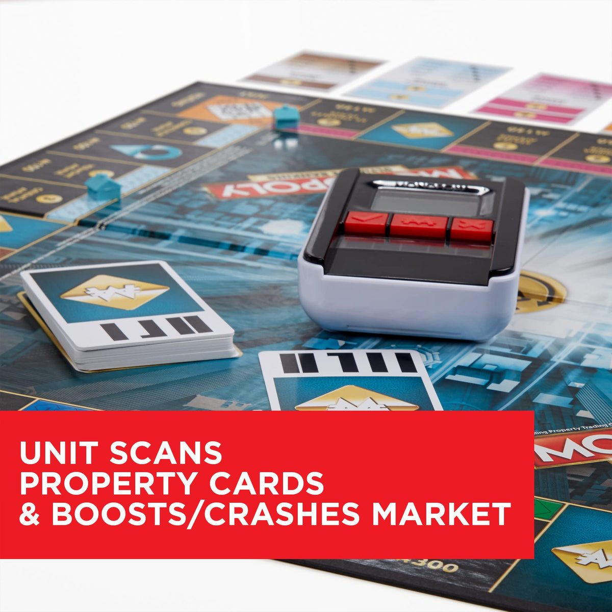 Hasbro Monopoly Ultimate Banking Edition location spaces enabling flexible moves