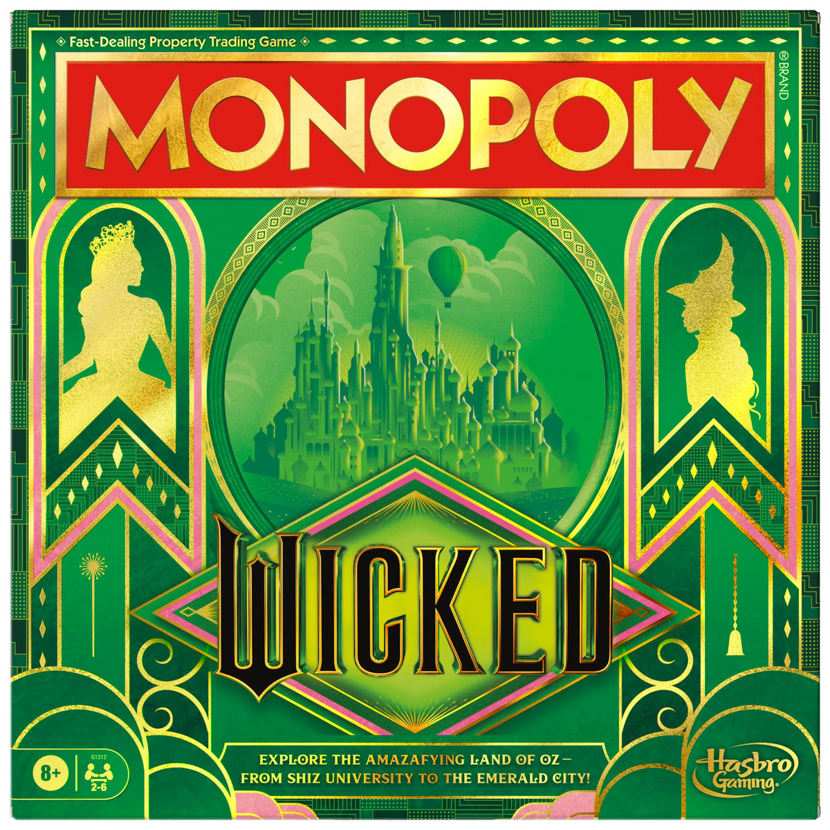 Monopoly Wicked Edition board Oz map for immersive family game nights.