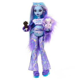Monster High Abbey Bominable doll with icy couture for imaginative play.